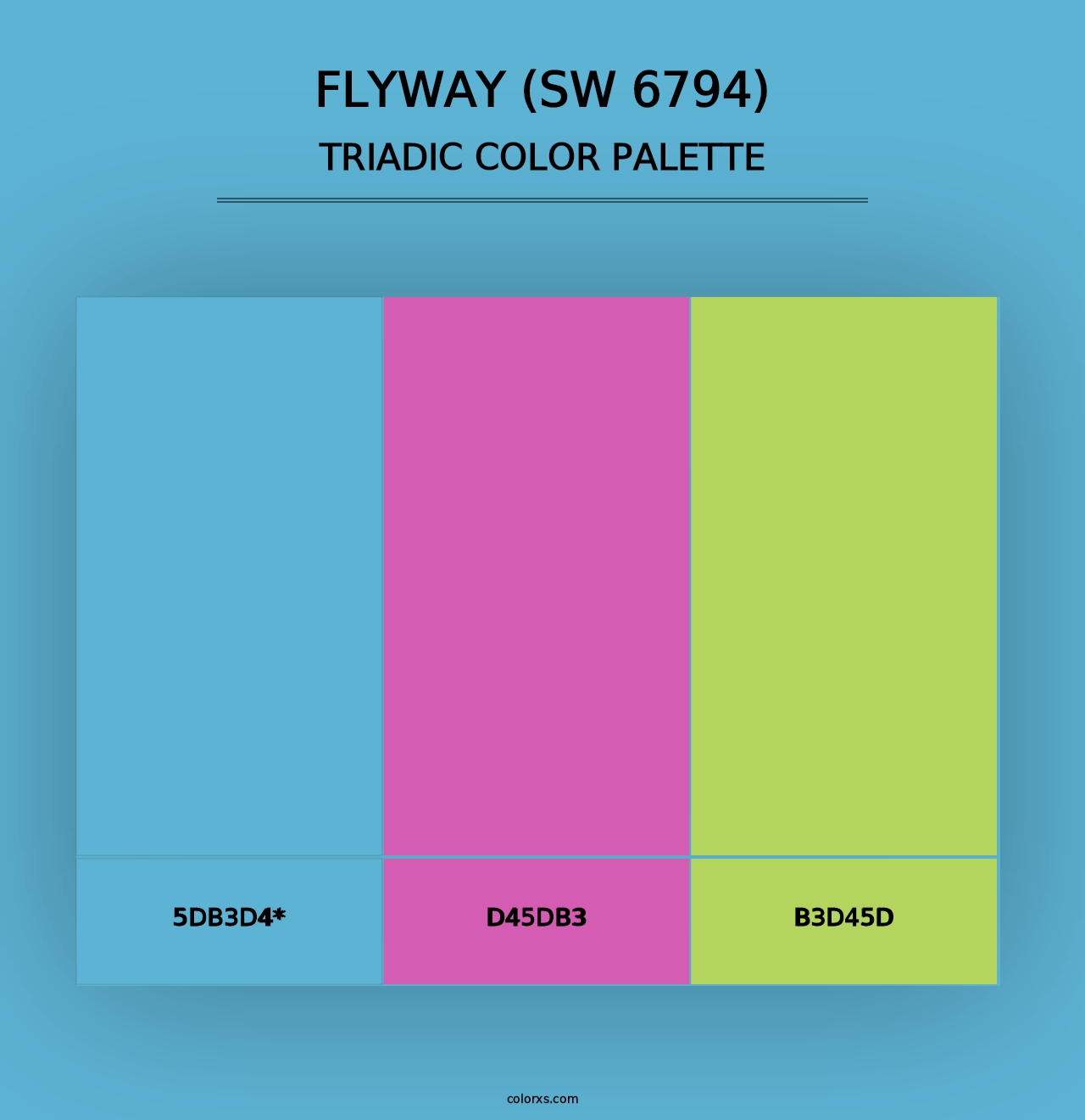 Flyway (SW 6794) - Triadic Color Palette