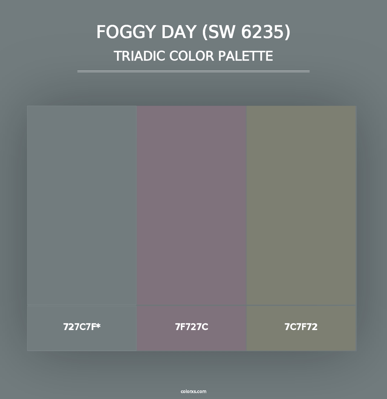 Foggy Day (SW 6235) - Triadic Color Palette