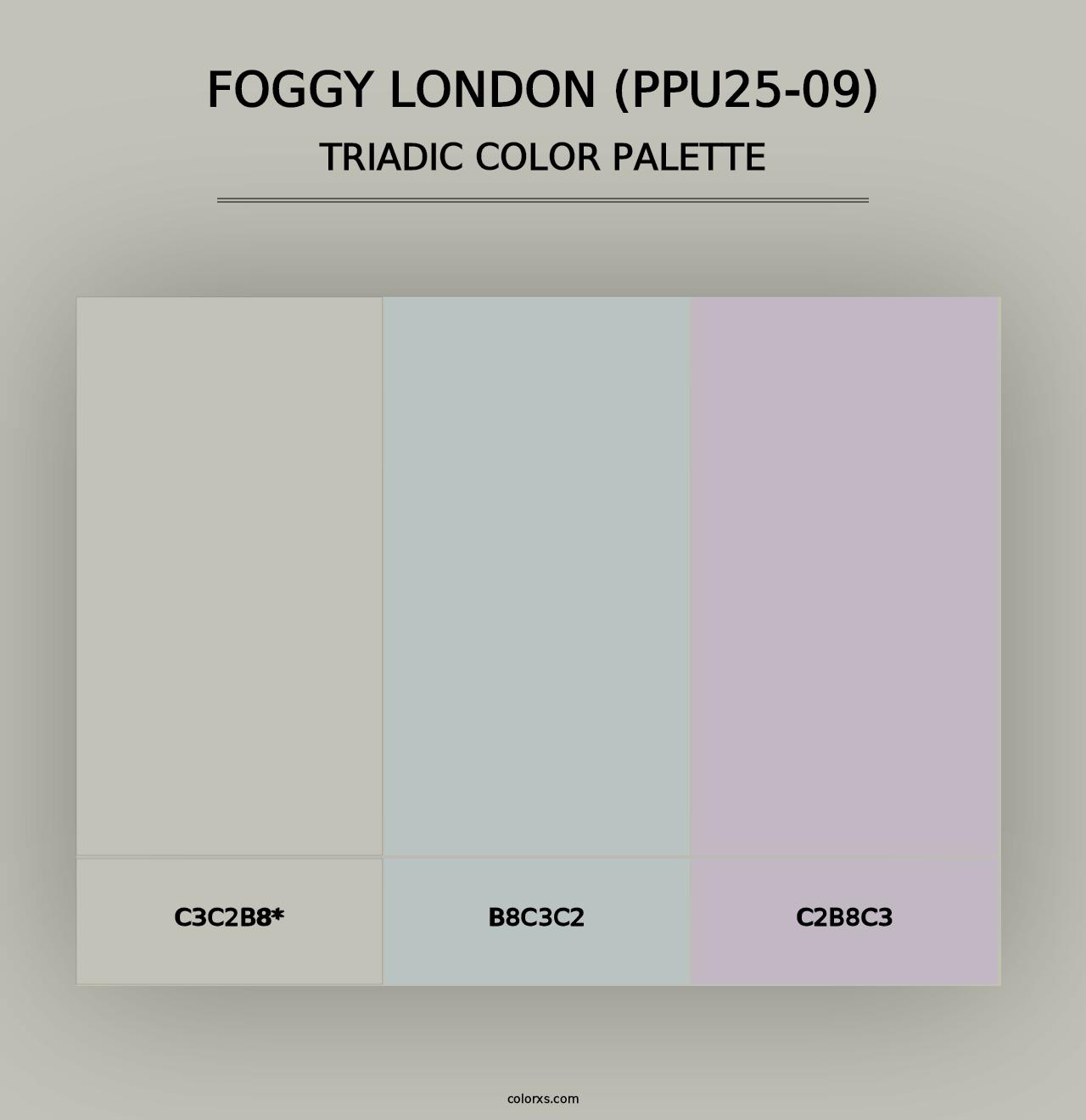 Foggy London (PPU25-09) - Triadic Color Palette