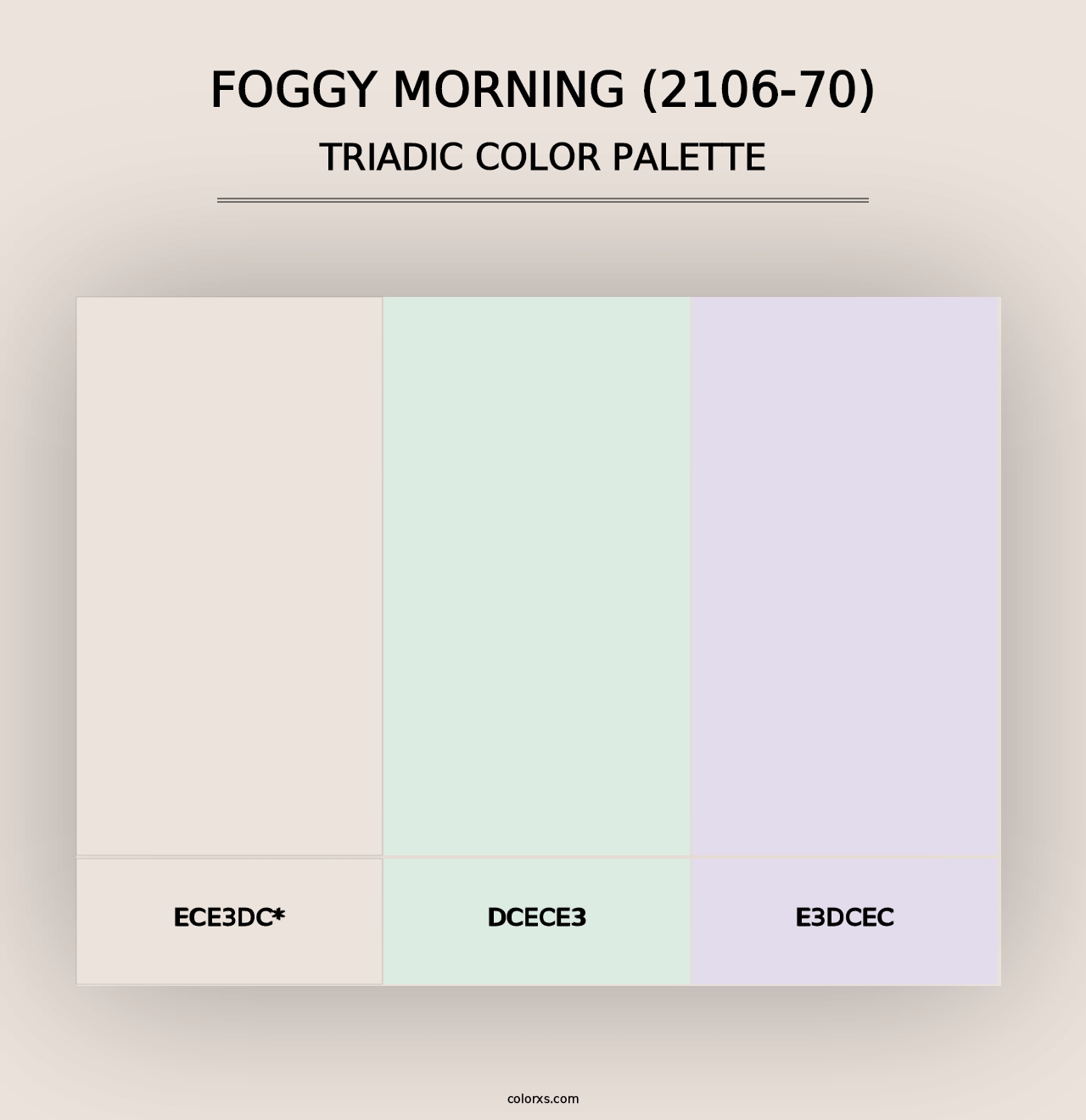 Foggy Morning (2106-70) - Triadic Color Palette