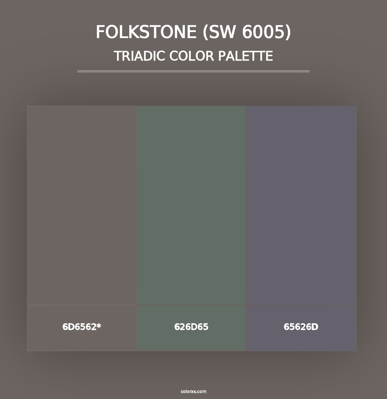 Folkstone (SW 6005) - Triadic Color Palette