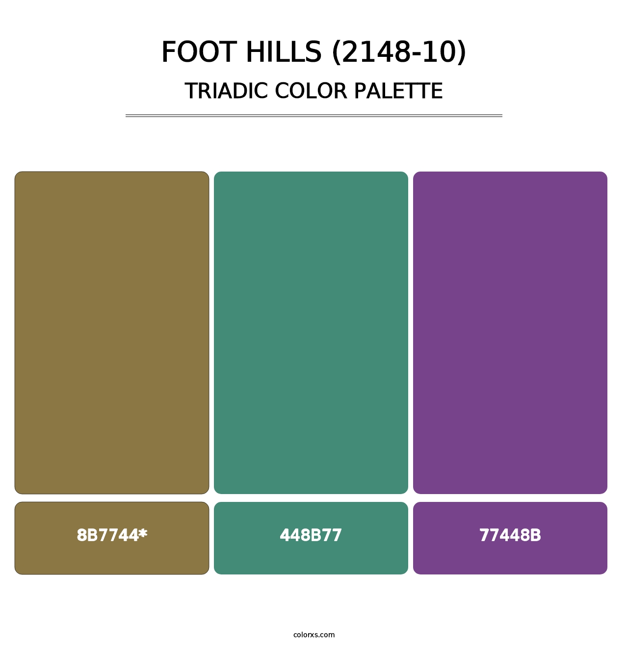 Foot Hills (2148-10) - Triadic Color Palette