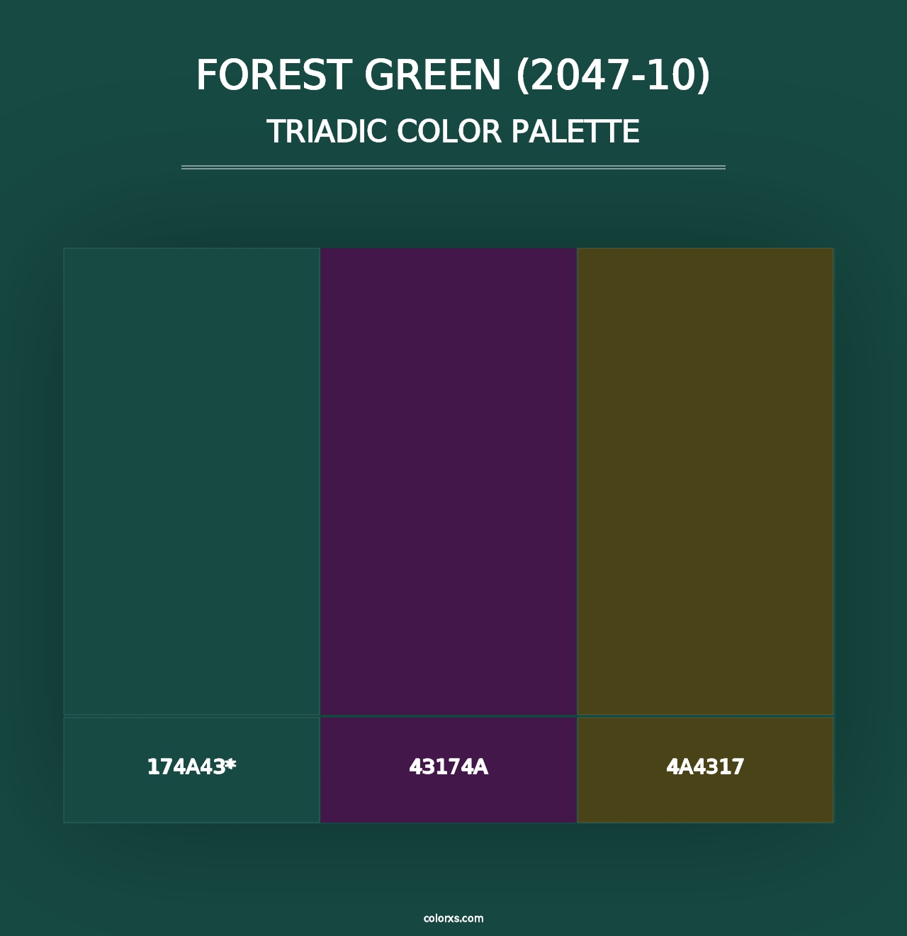 Forest Green (2047-10) - Triadic Color Palette