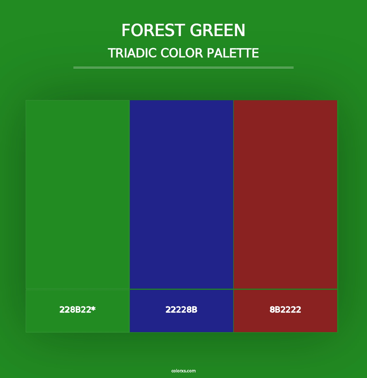 Forest green - Triadic Color Palette