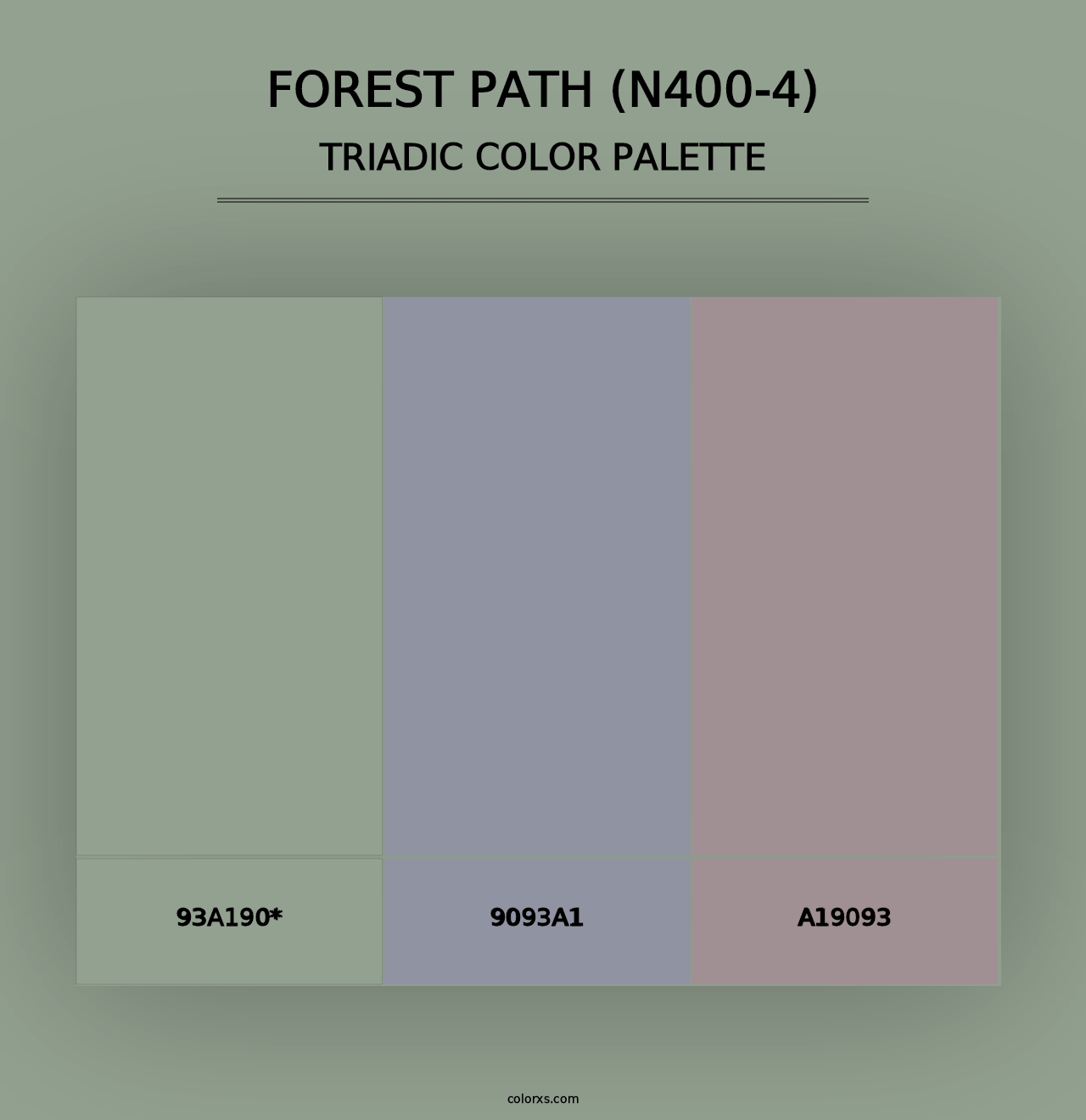 Forest Path (N400-4) - Triadic Color Palette