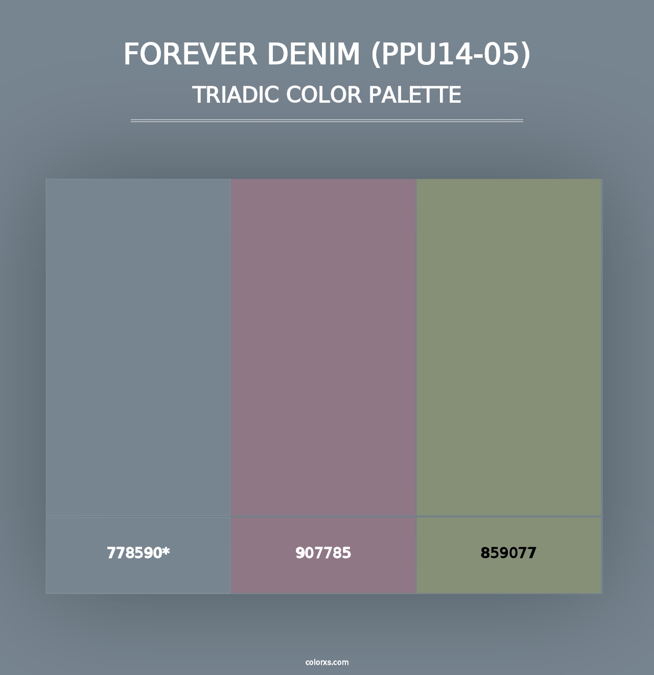 Forever Denim (PPU14-05) - Triadic Color Palette