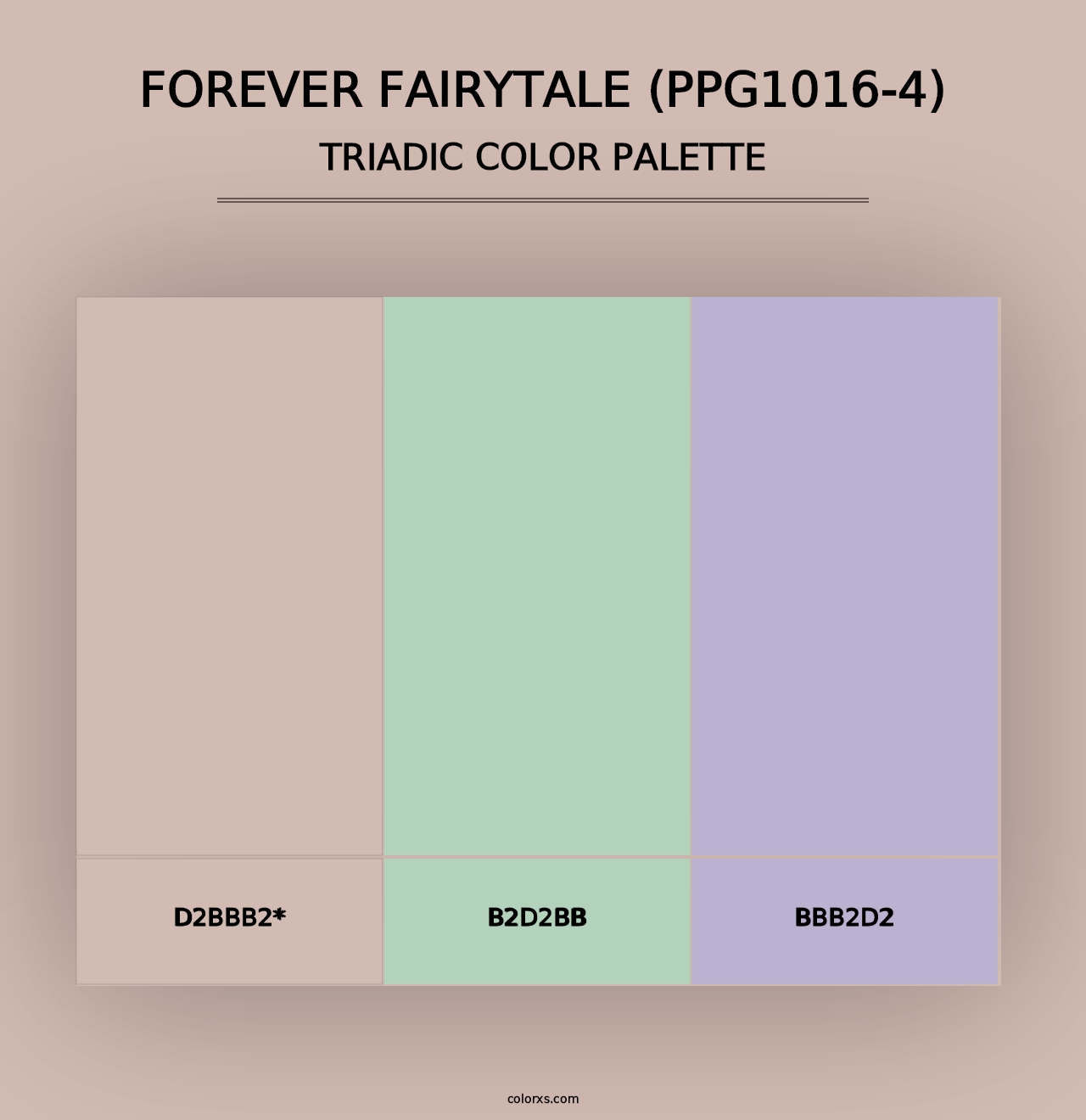 Forever Fairytale (PPG1016-4) - Triadic Color Palette