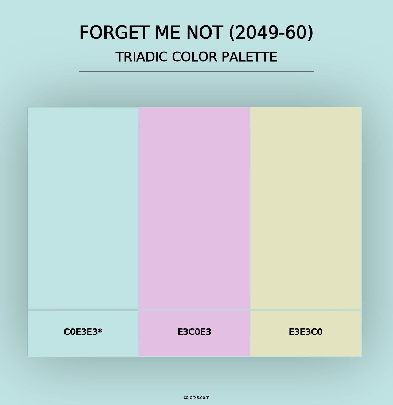 Forget Me Not (2049-60) - Triadic Color Palette