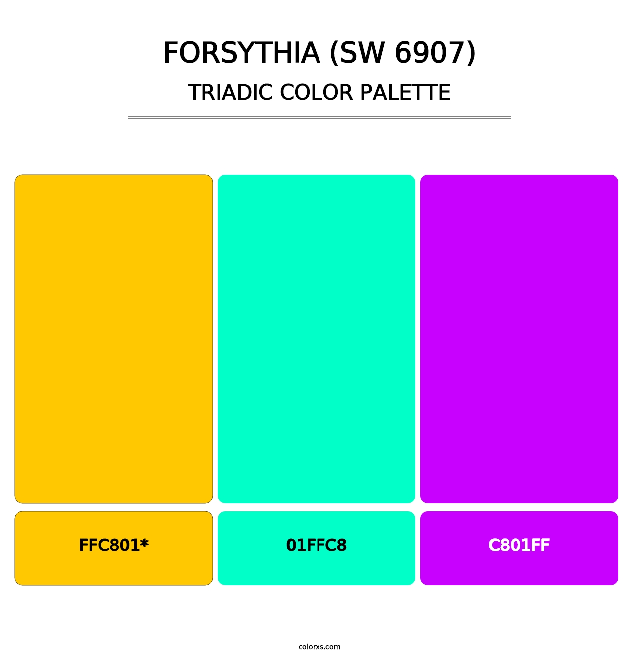 Forsythia (SW 6907) - Triadic Color Palette