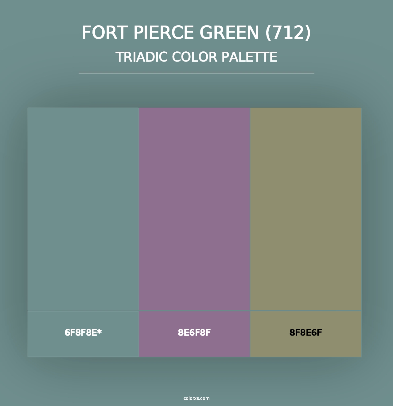 Fort Pierce Green (712) - Triadic Color Palette