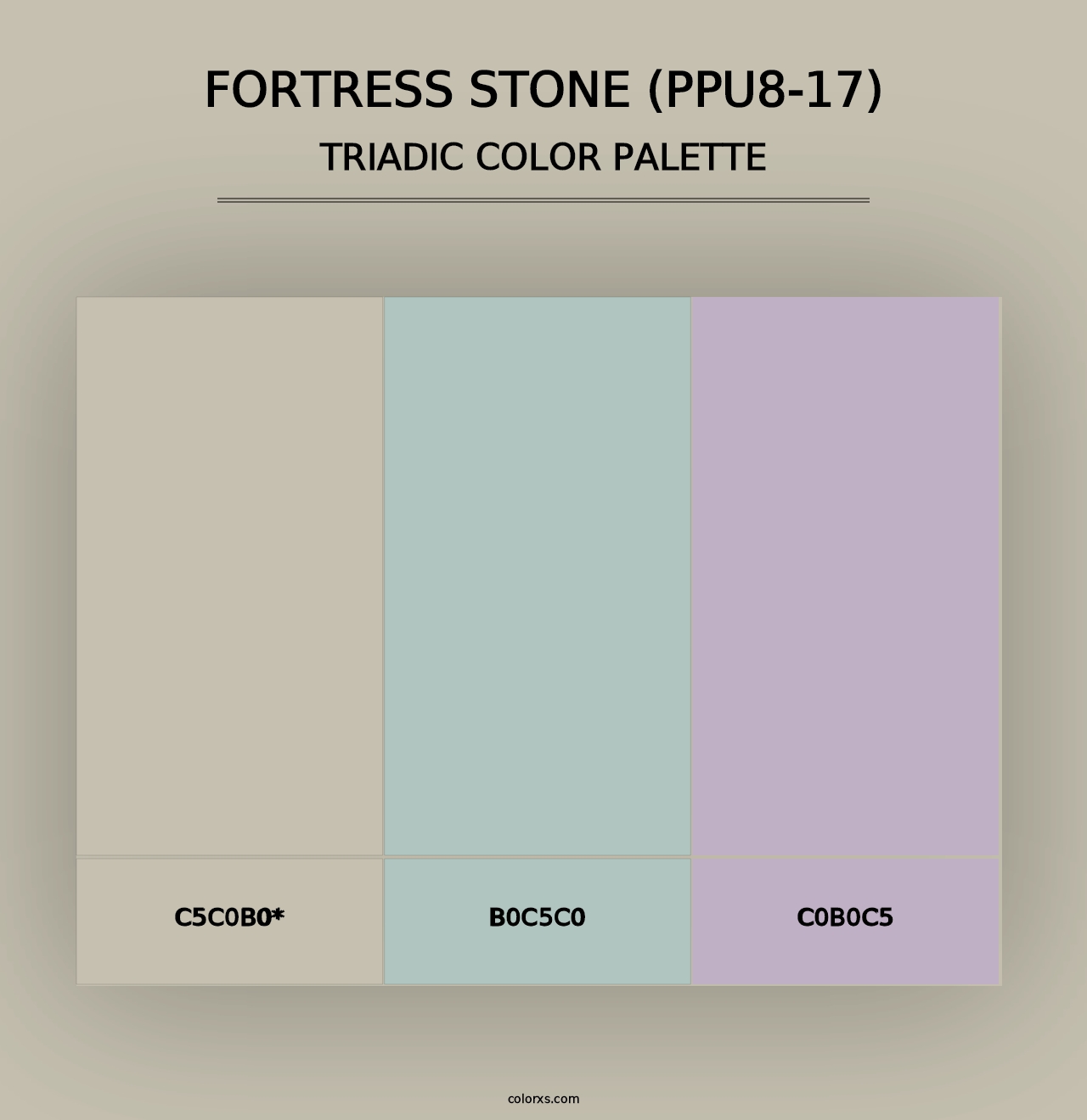 Fortress Stone (PPU8-17) - Triadic Color Palette