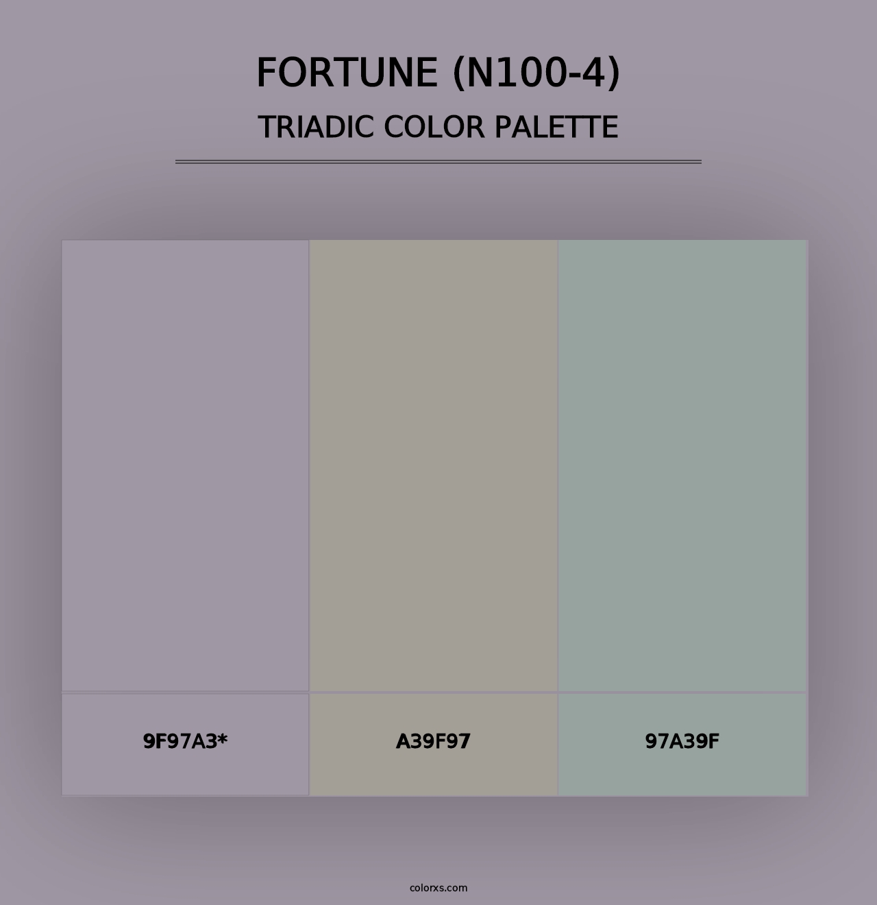 Fortune (N100-4) - Triadic Color Palette