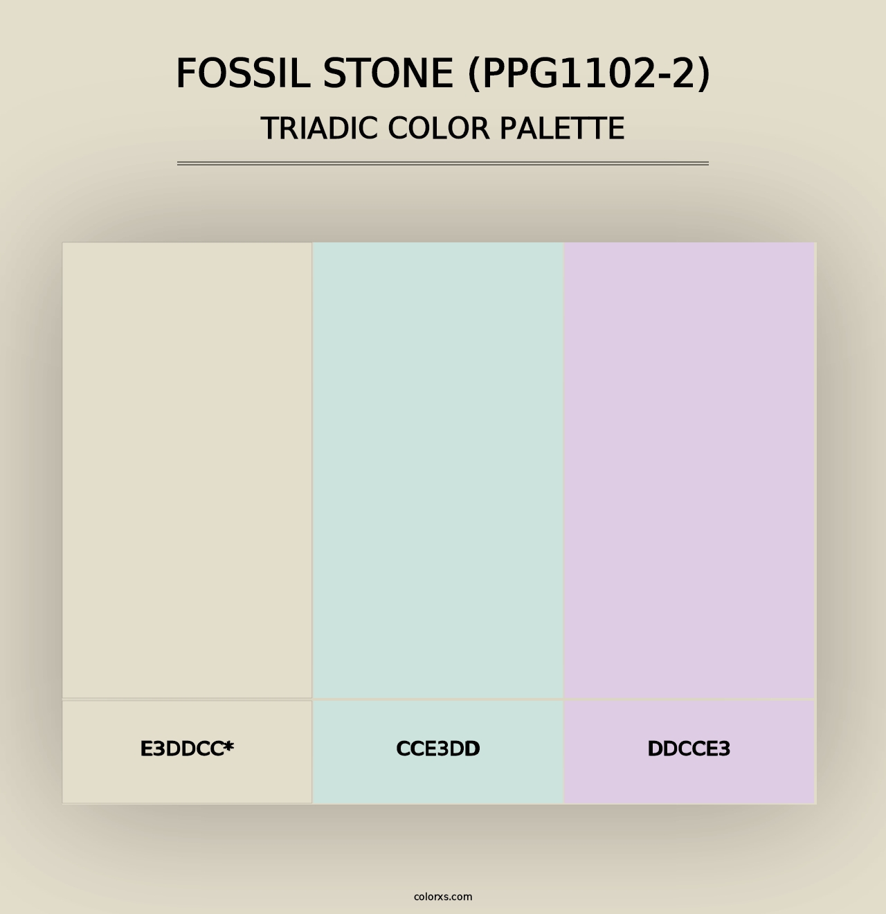 Fossil Stone (PPG1102-2) - Triadic Color Palette