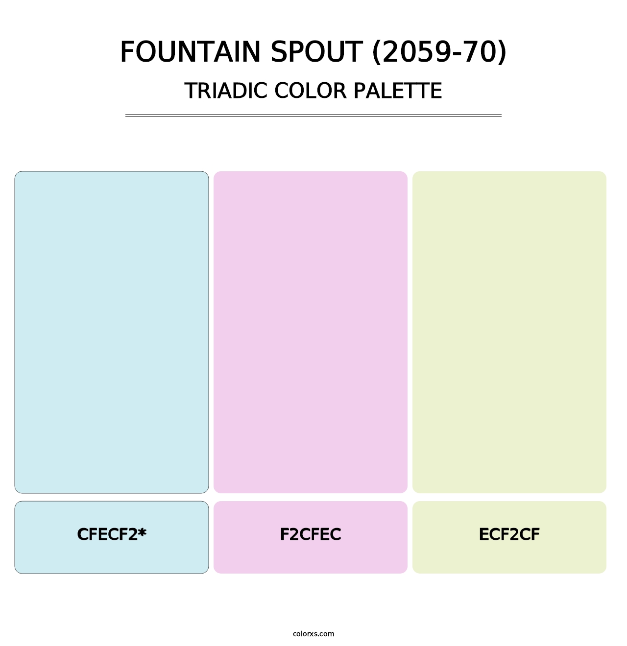 Fountain Spout (2059-70) - Triadic Color Palette