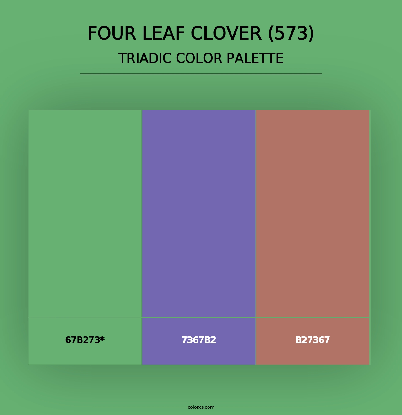 Four Leaf Clover (573) - Triadic Color Palette