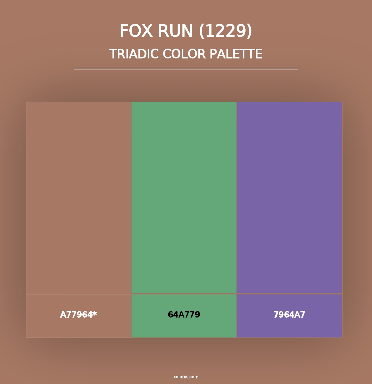 Fox Run (1229) - Triadic Color Palette