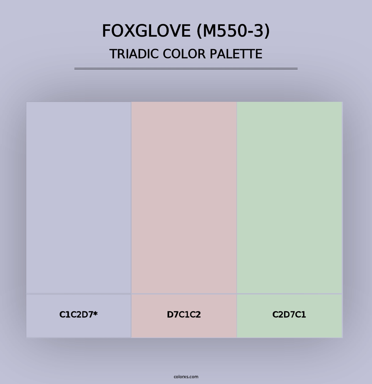 Foxglove (M550-3) - Triadic Color Palette