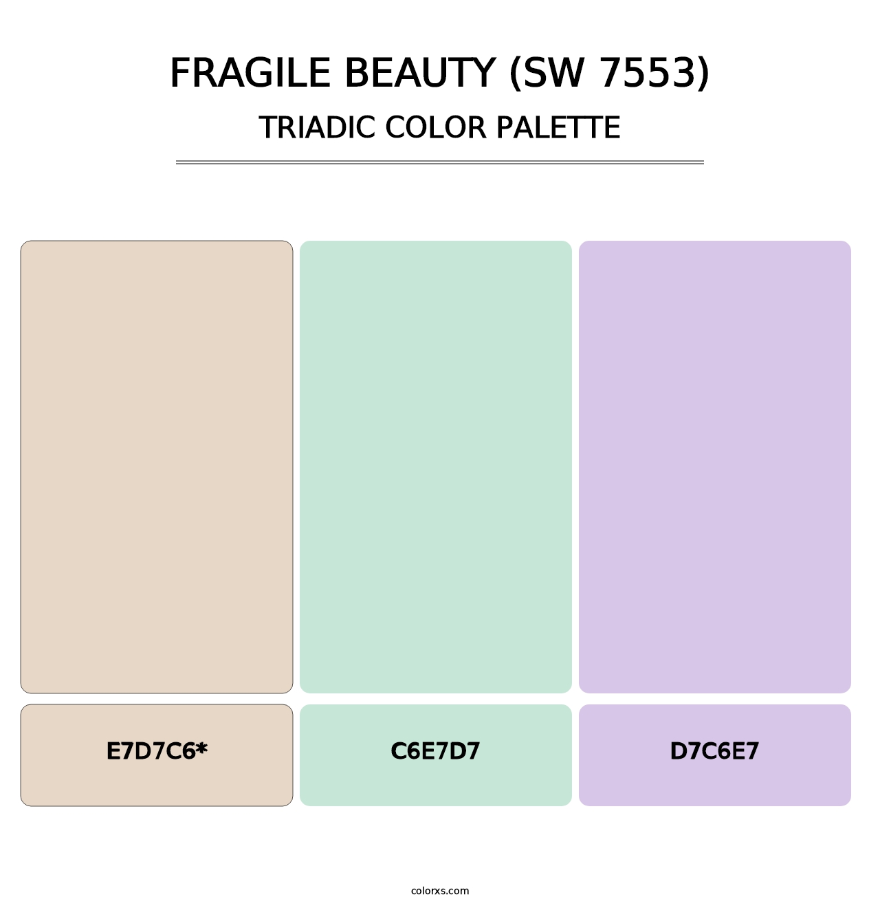 Fragile Beauty (SW 7553) - Triadic Color Palette