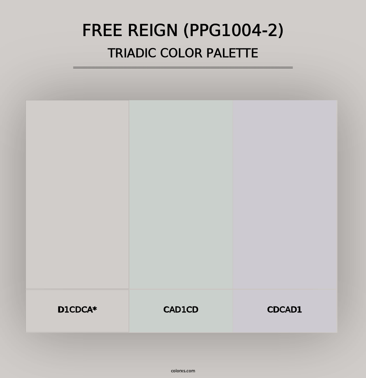 Free Reign (PPG1004-2) - Triadic Color Palette