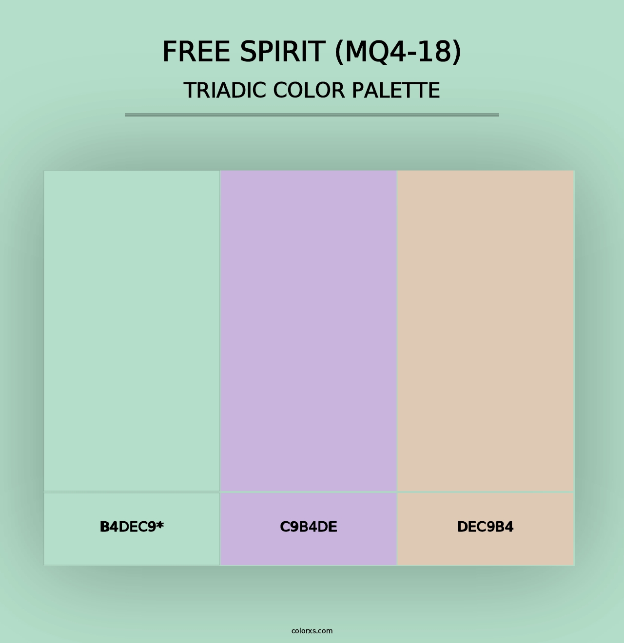 Free Spirit (MQ4-18) - Triadic Color Palette