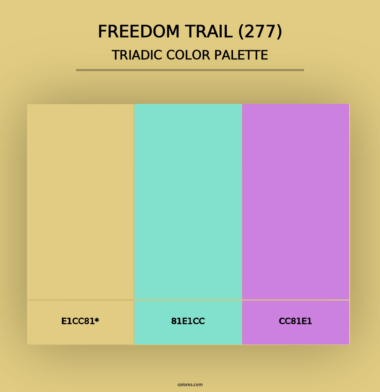 Freedom Trail (277) - Triadic Color Palette