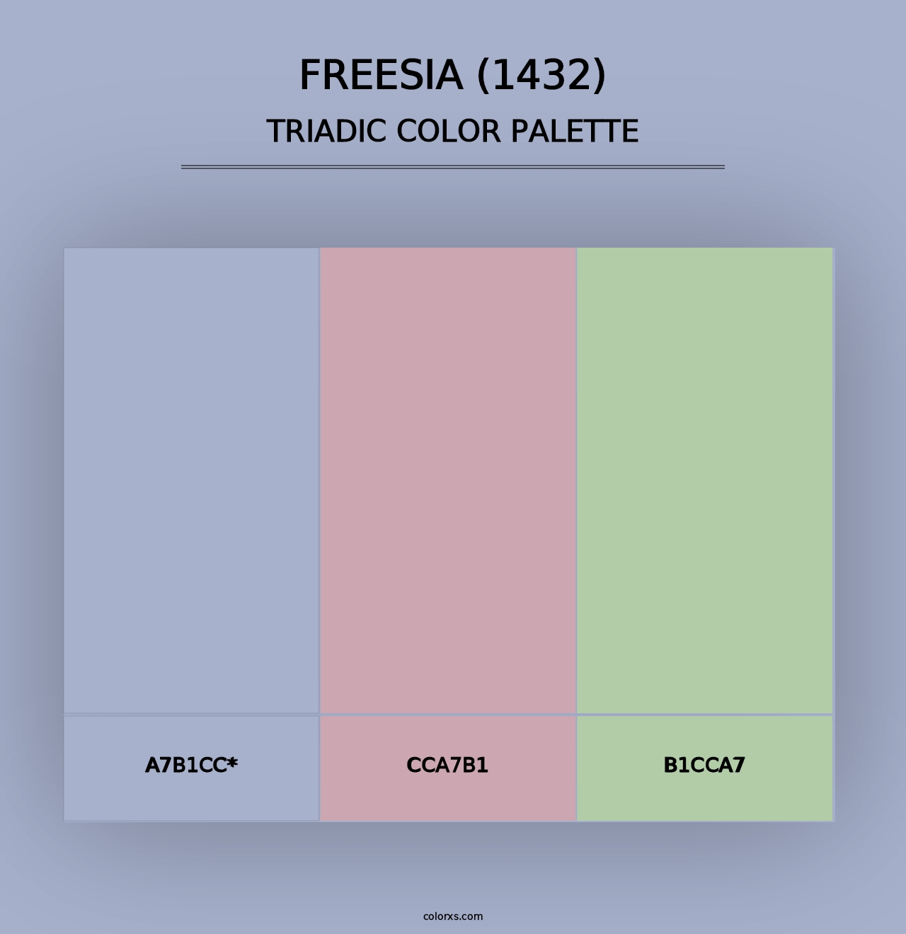 Freesia (1432) - Triadic Color Palette