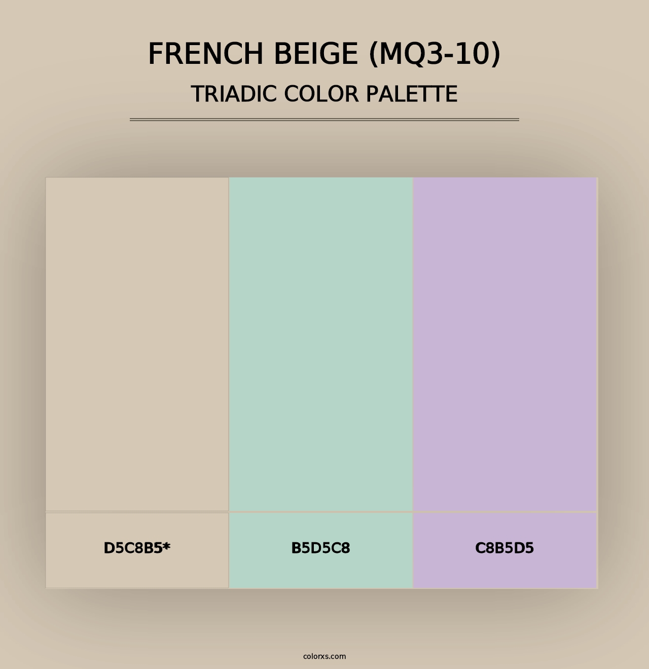 French Beige (MQ3-10) - Triadic Color Palette