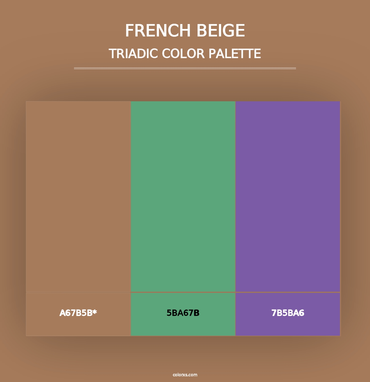 French Beige - Triadic Color Palette