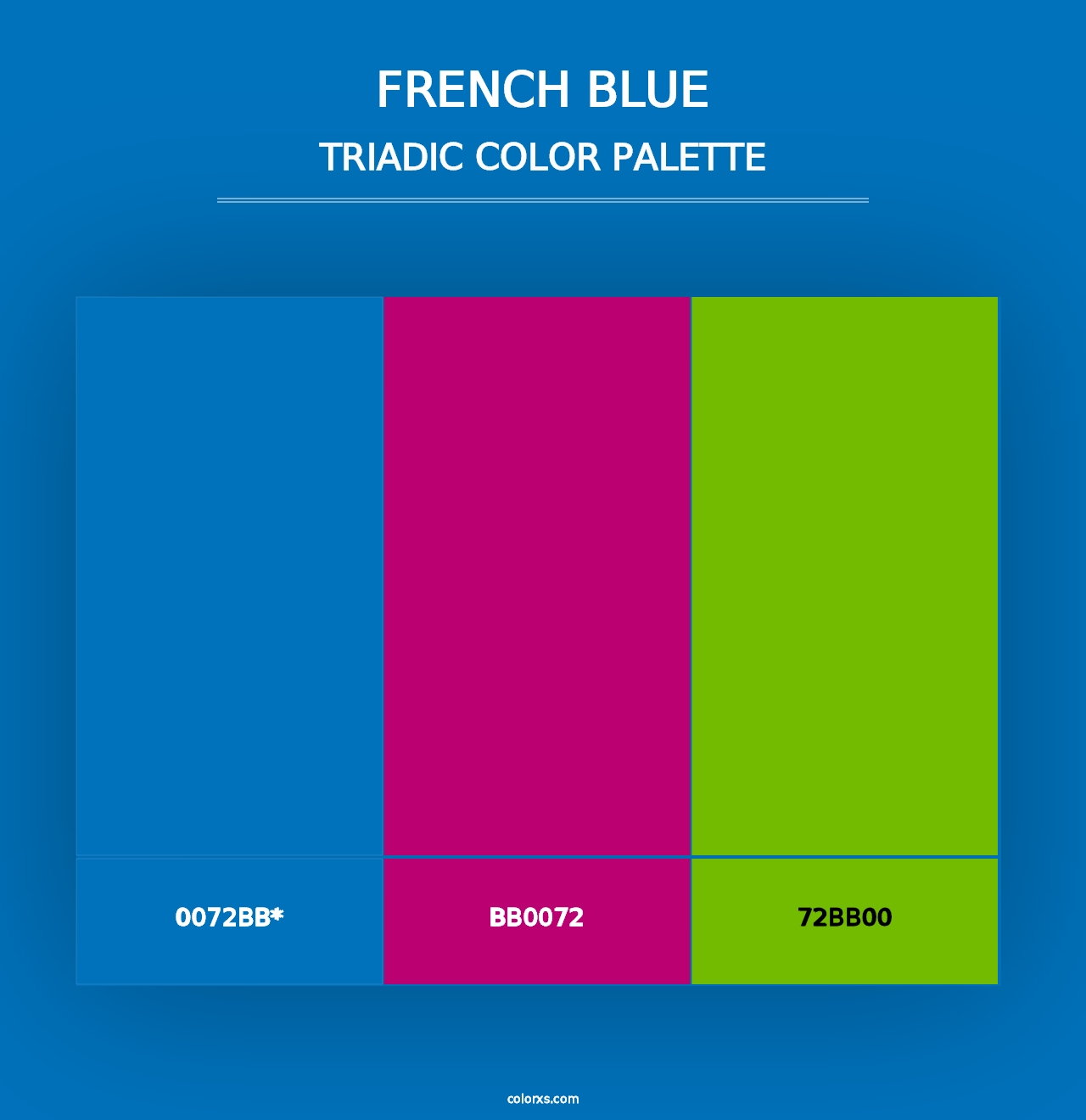 French Blue - Triadic Color Palette