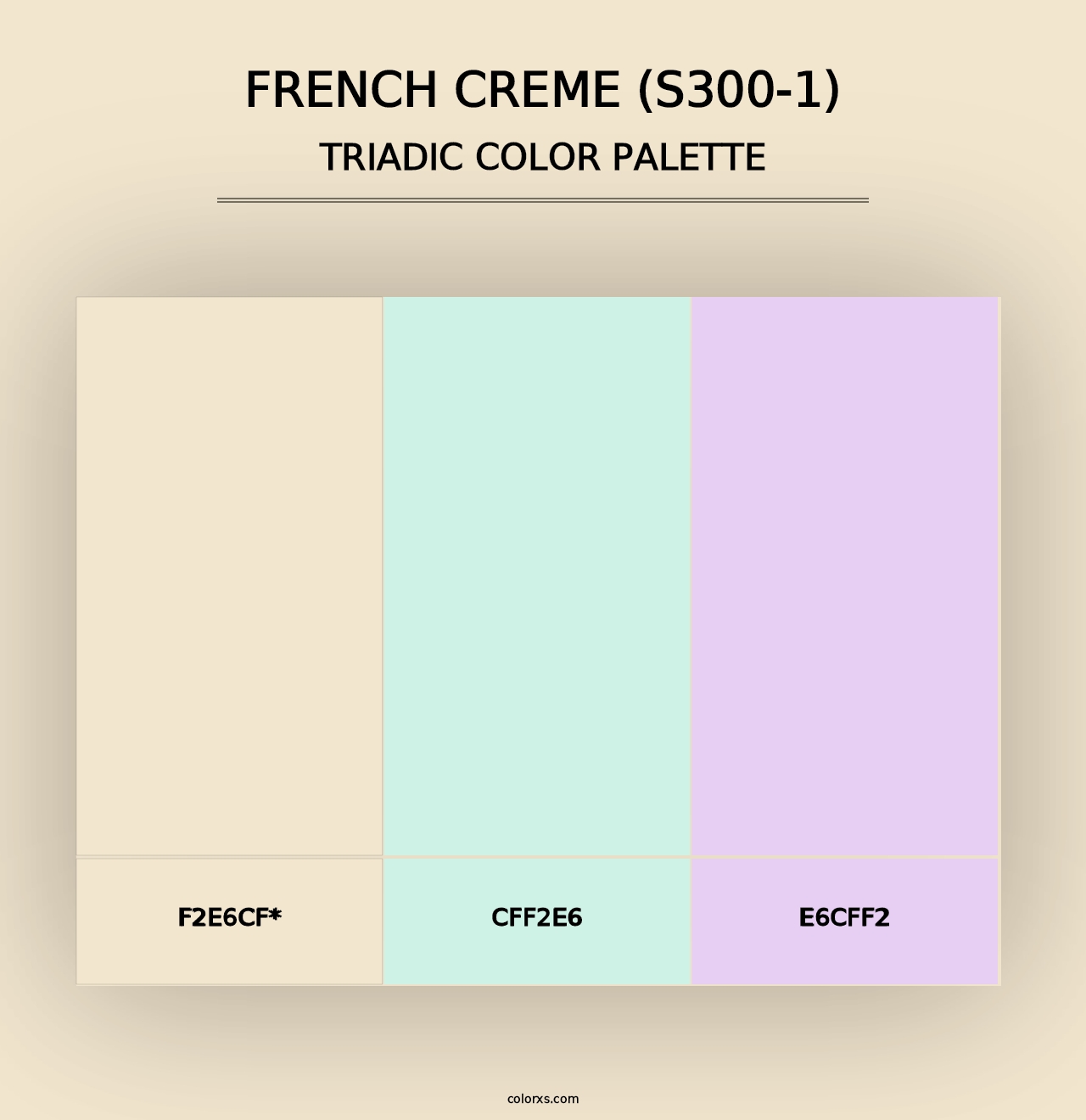 French Creme (S300-1) - Triadic Color Palette