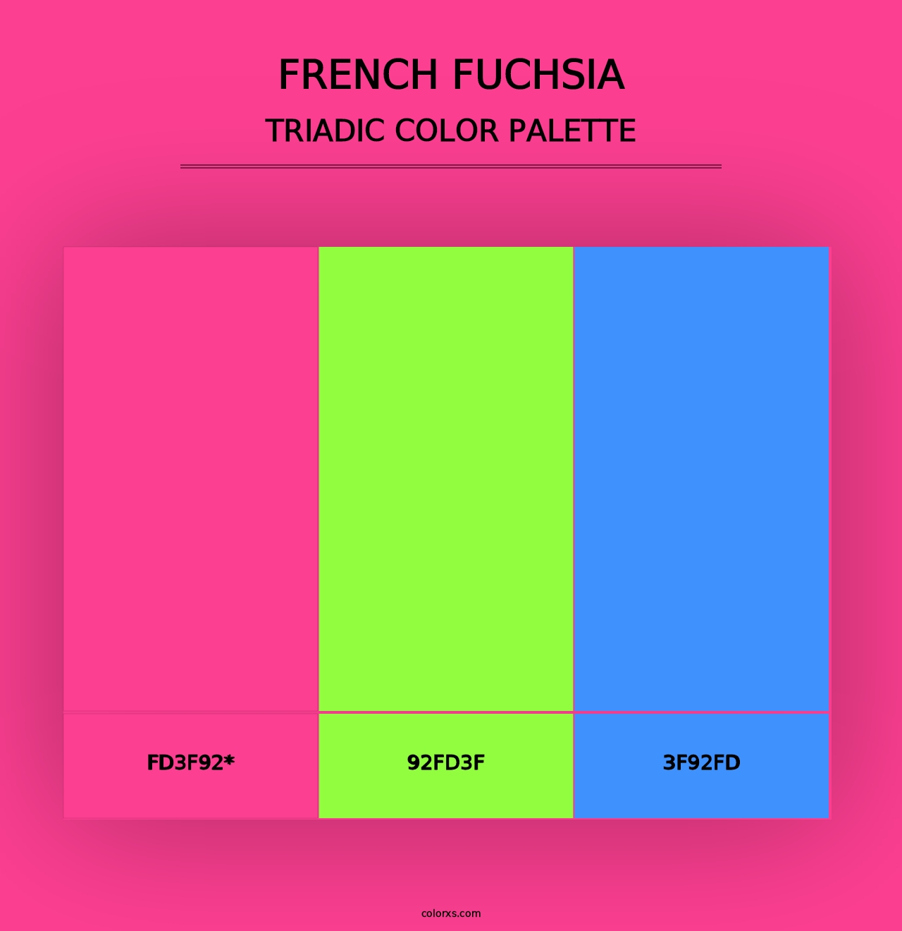 French Fuchsia - Triadic Color Palette