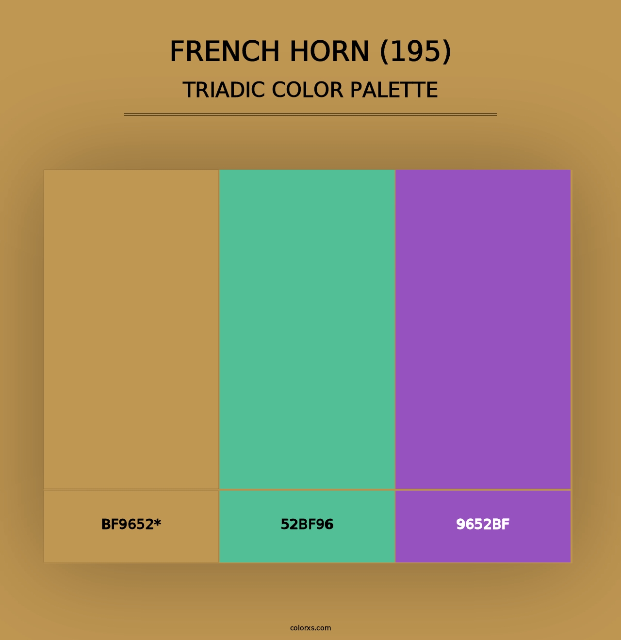 French Horn (195) - Triadic Color Palette