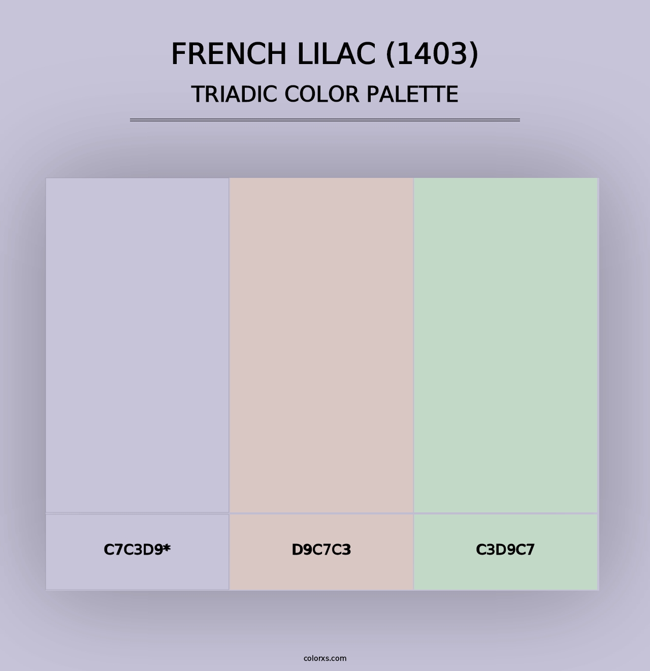 French Lilac (1403) - Triadic Color Palette