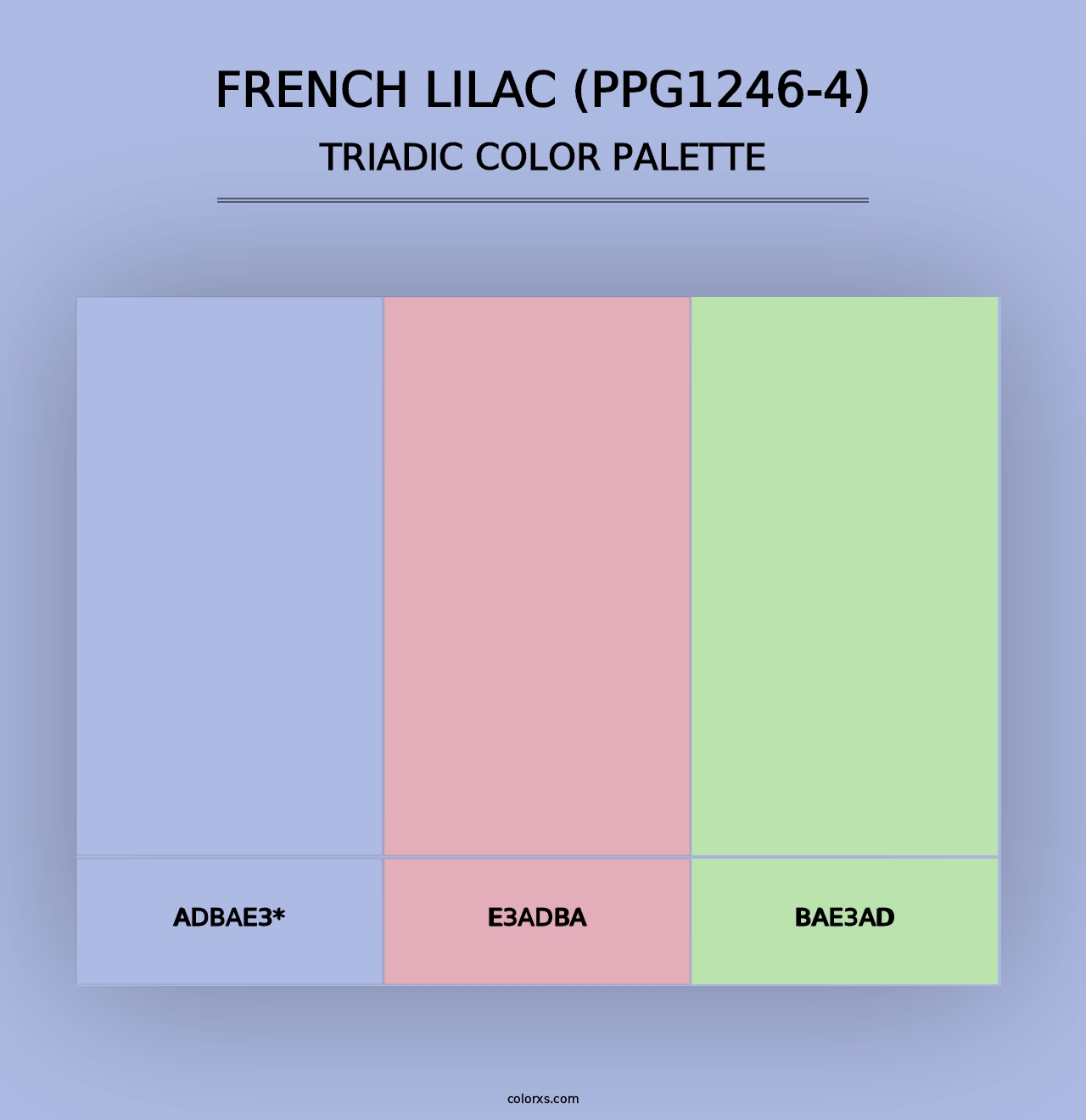 French Lilac (PPG1246-4) - Triadic Color Palette