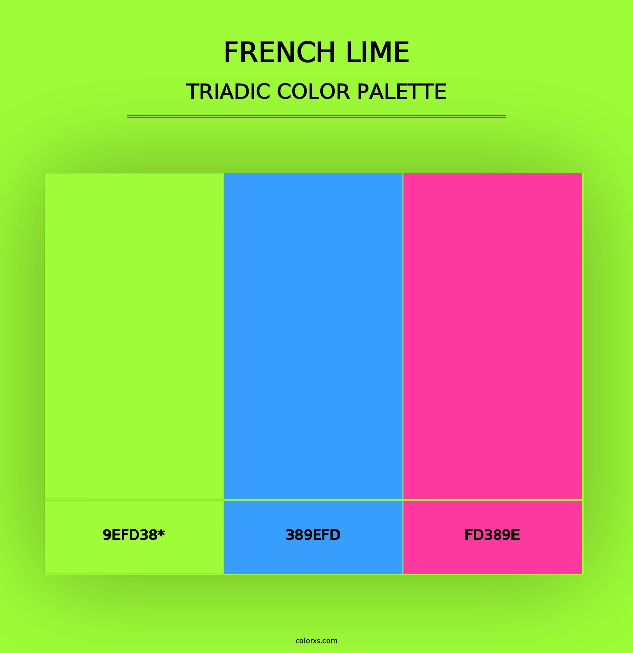 French Lime - Triadic Color Palette