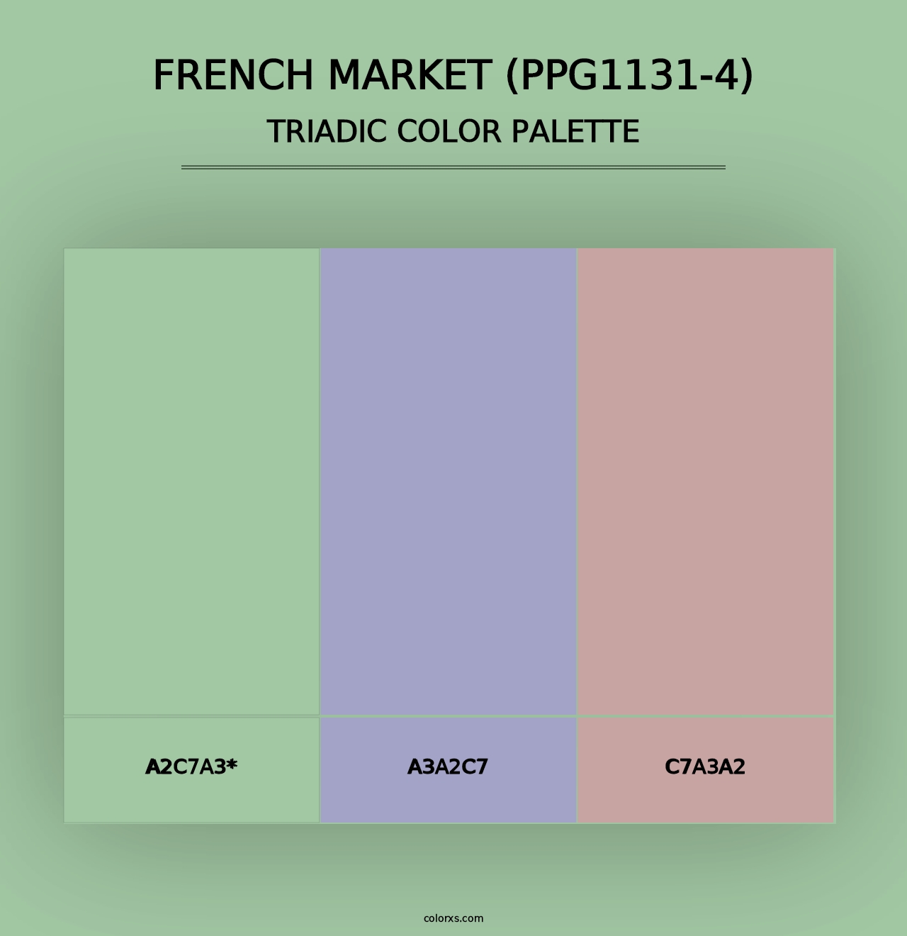 French Market (PPG1131-4) - Triadic Color Palette