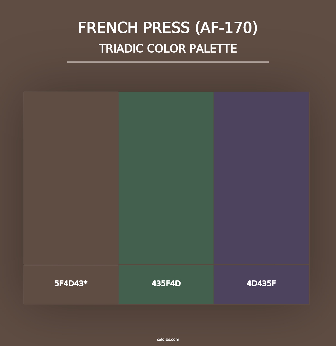 French Press (AF-170) - Triadic Color Palette