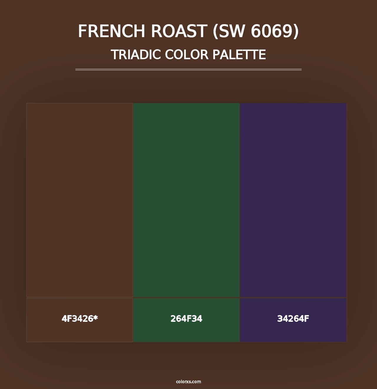 French Roast (SW 6069) - Triadic Color Palette