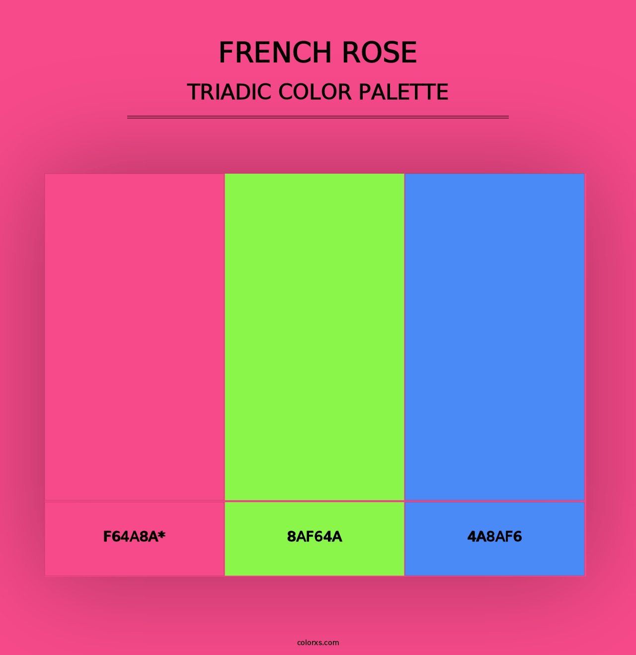 French Rose - Triadic Color Palette