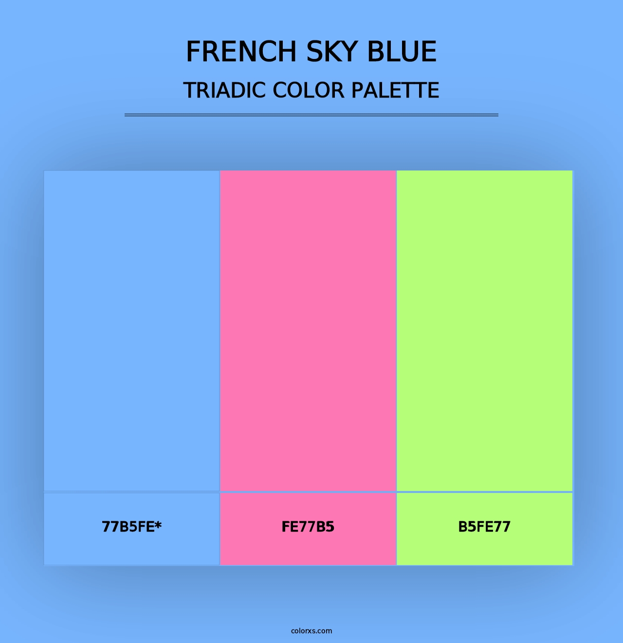 French Sky Blue - Triadic Color Palette