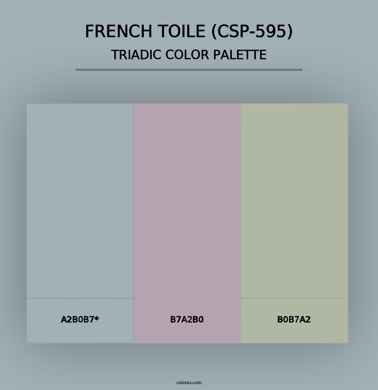 French Toile (CSP-595) - Triadic Color Palette