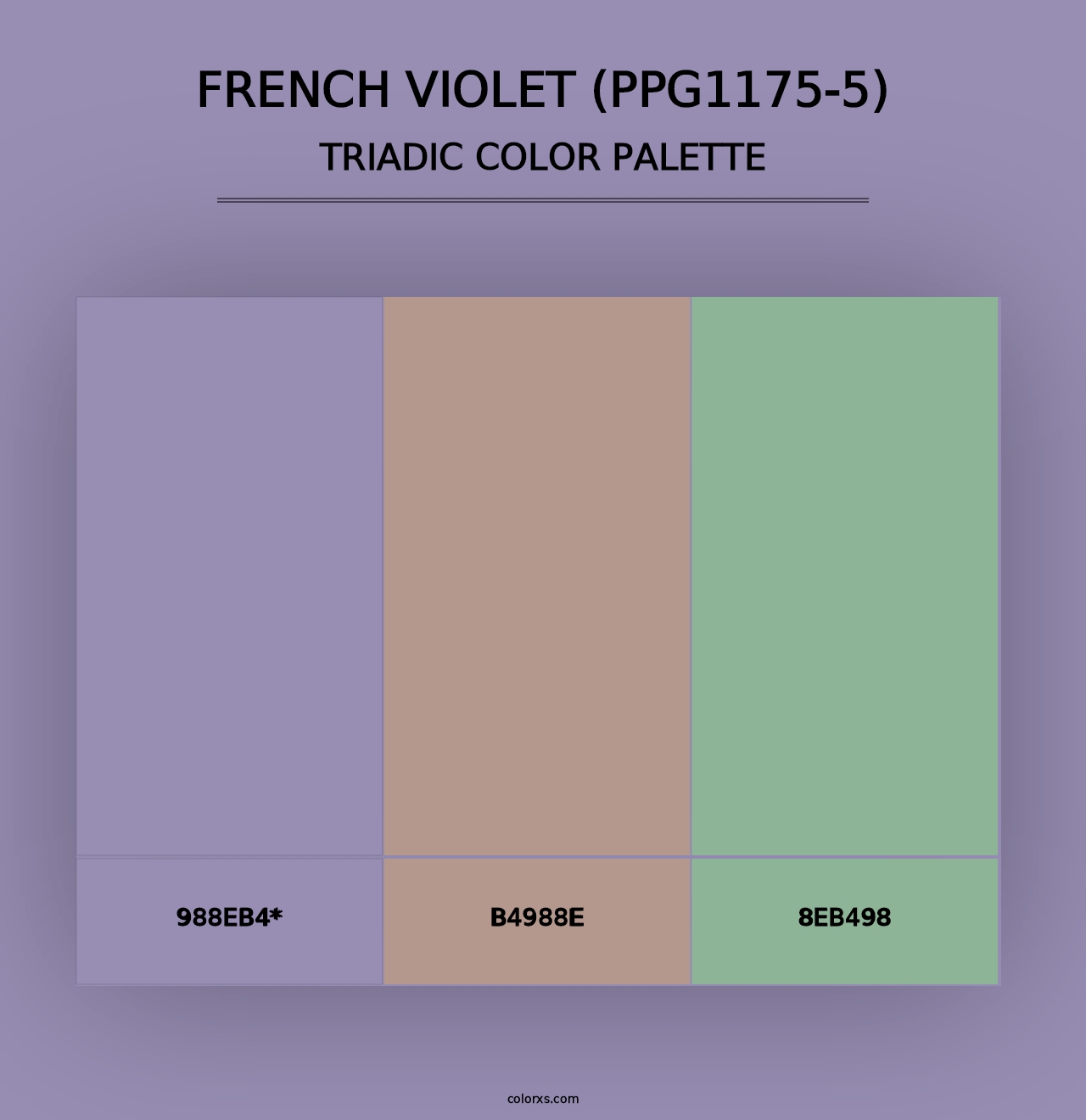 French Violet (PPG1175-5) - Triadic Color Palette