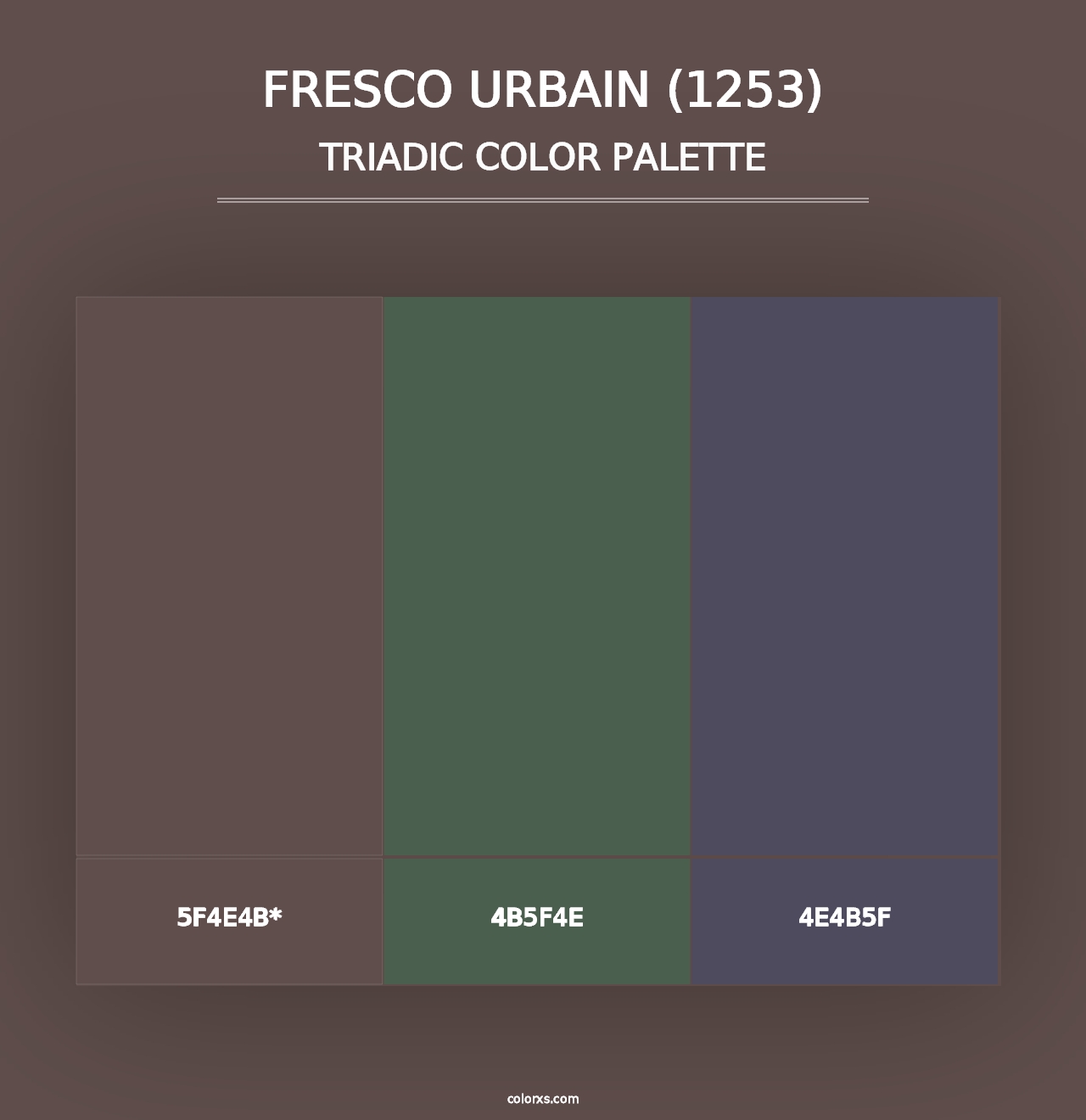 Fresco Urbain (1253) - Triadic Color Palette