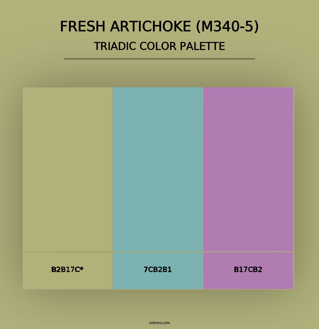 Fresh Artichoke (M340-5) - Triadic Color Palette