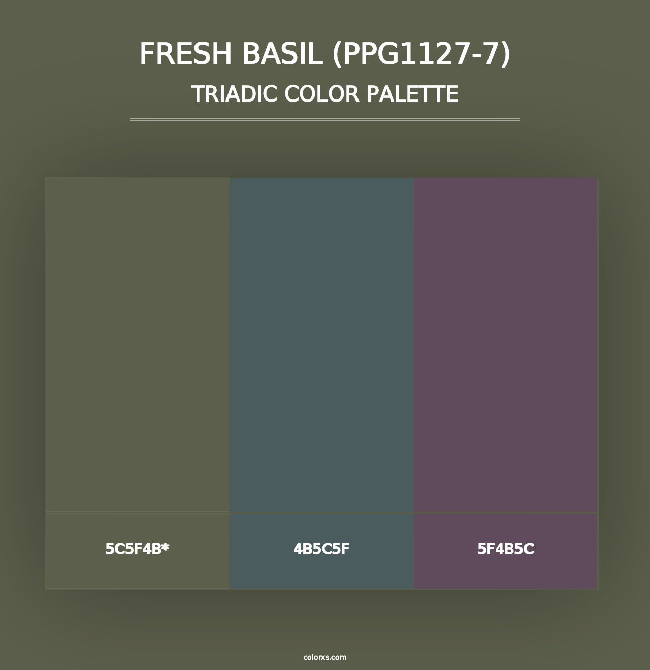 Fresh Basil (PPG1127-7) - Triadic Color Palette