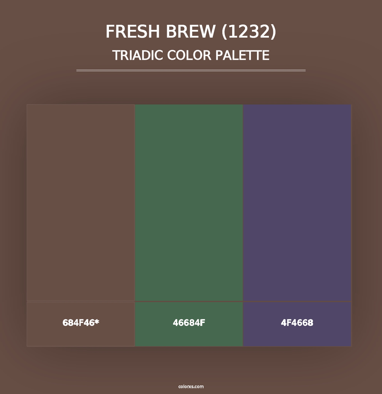 Fresh Brew (1232) - Triadic Color Palette