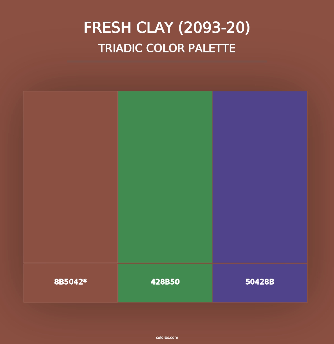 Fresh Clay (2093-20) - Triadic Color Palette