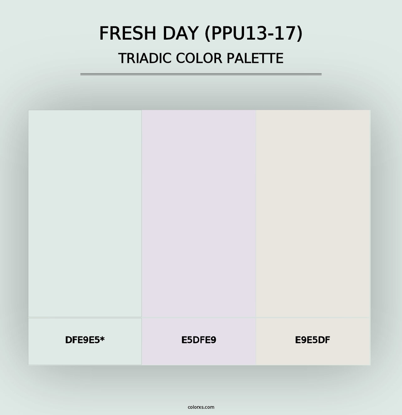 Fresh Day (PPU13-17) - Triadic Color Palette