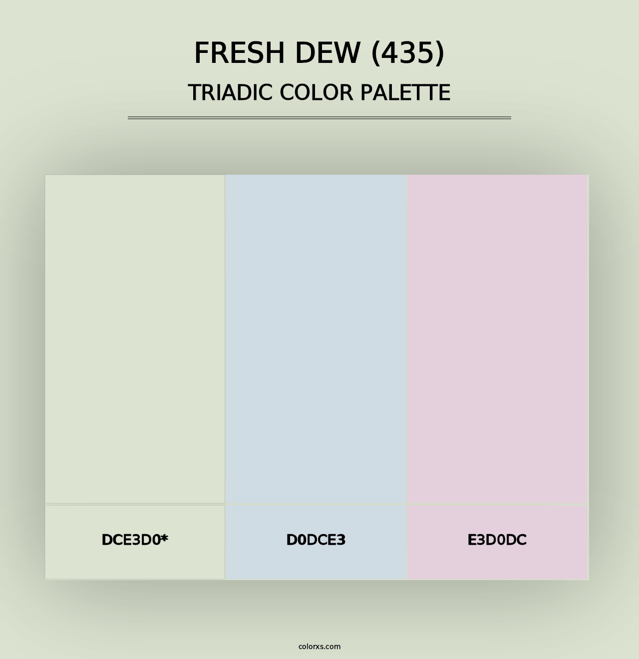 Fresh Dew (435) - Triadic Color Palette