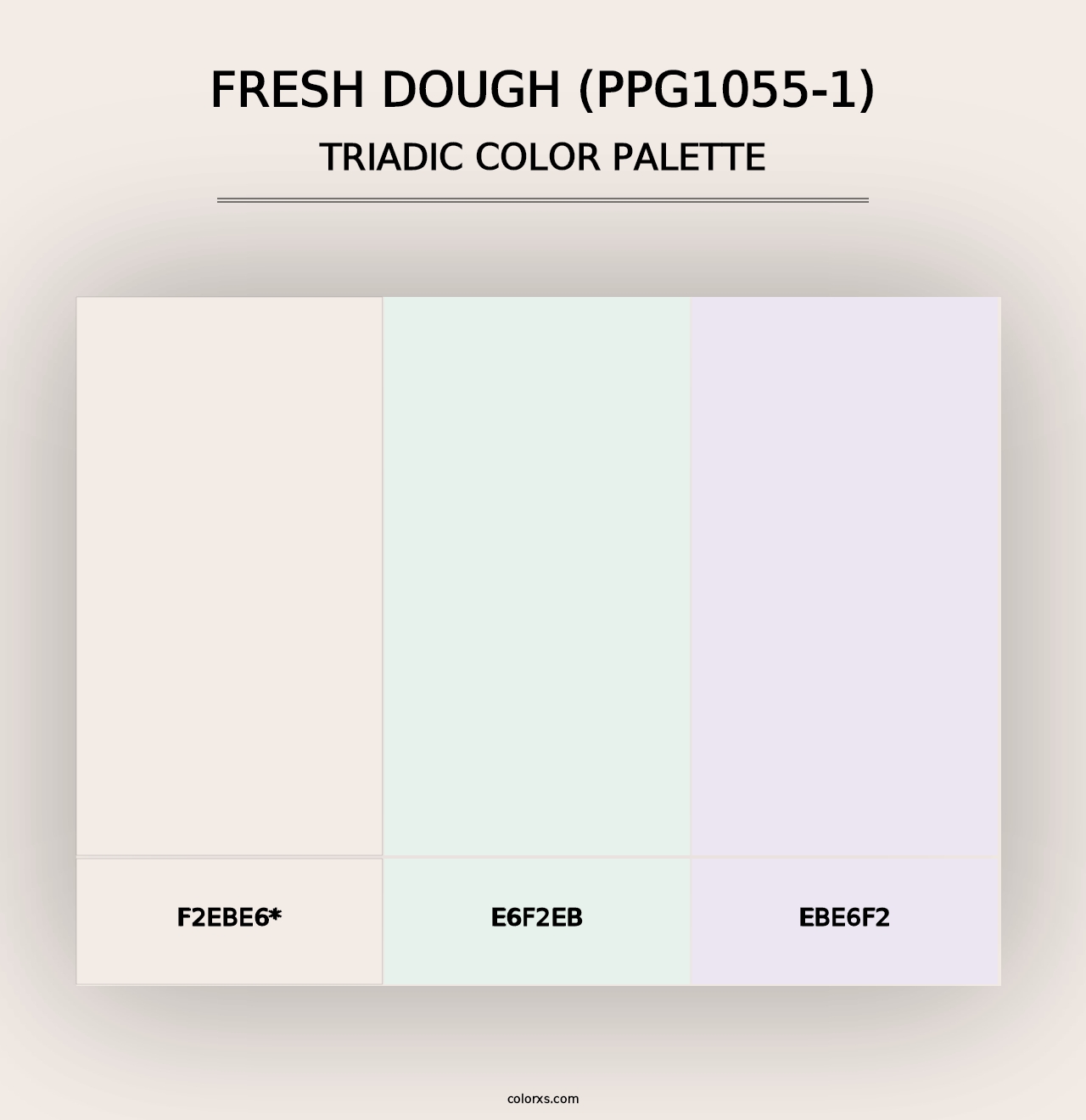 Fresh Dough (PPG1055-1) - Triadic Color Palette